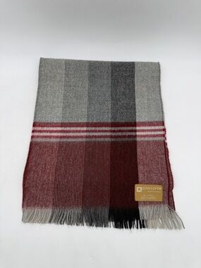 Vintage Don Loper Beverly Hills Scarf Canada Gray / Maroon